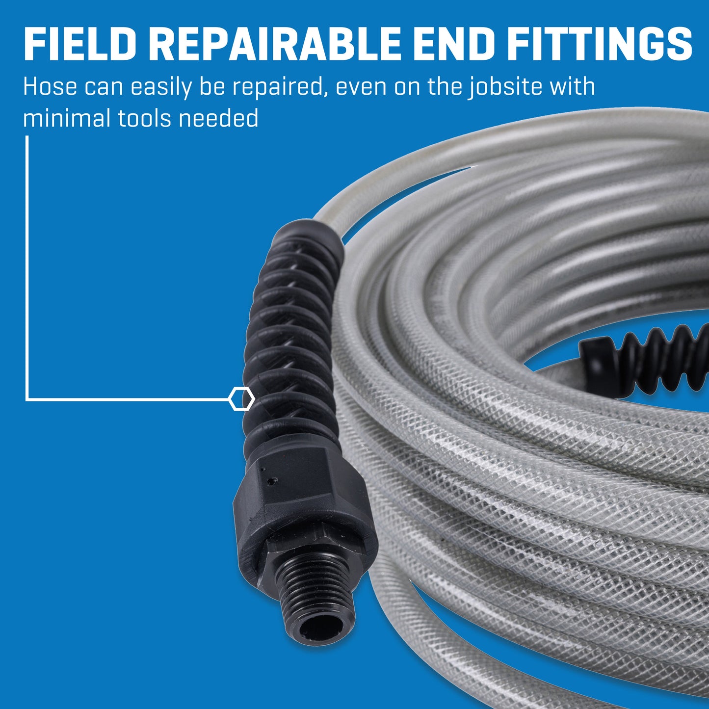 1/4-In X 50-Ft Field Repairable Polyurethane Air Hose