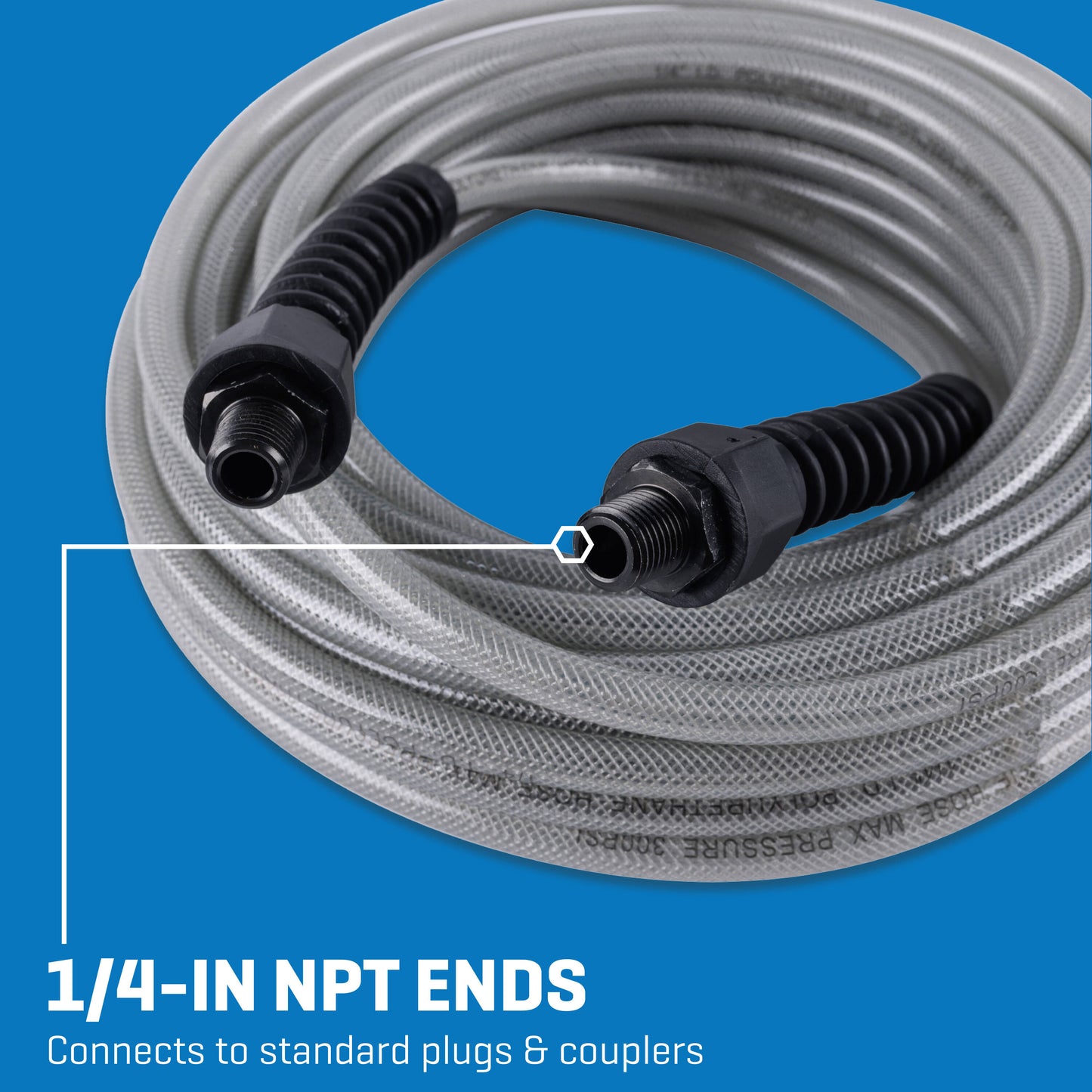 1/4-In X 50-Ft Field Repairable Polyurethane Air Hose