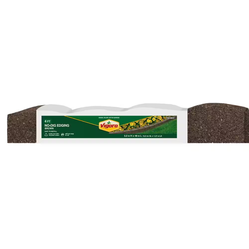 Roman Stone 4 Ft. Earth Rubber Garden Edging