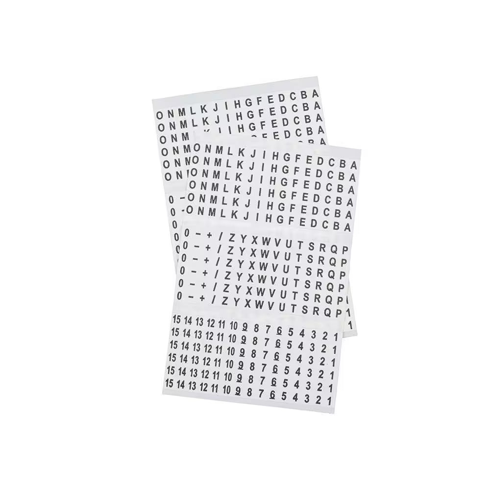 Wire Marker Book-Black Letters, Numbers and Symbols