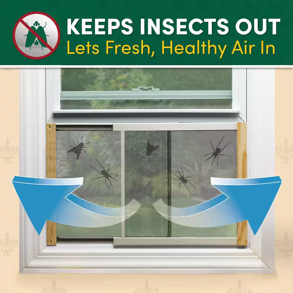 37 In. X 10 In. Grey Aluminum Adjustable Window Screen