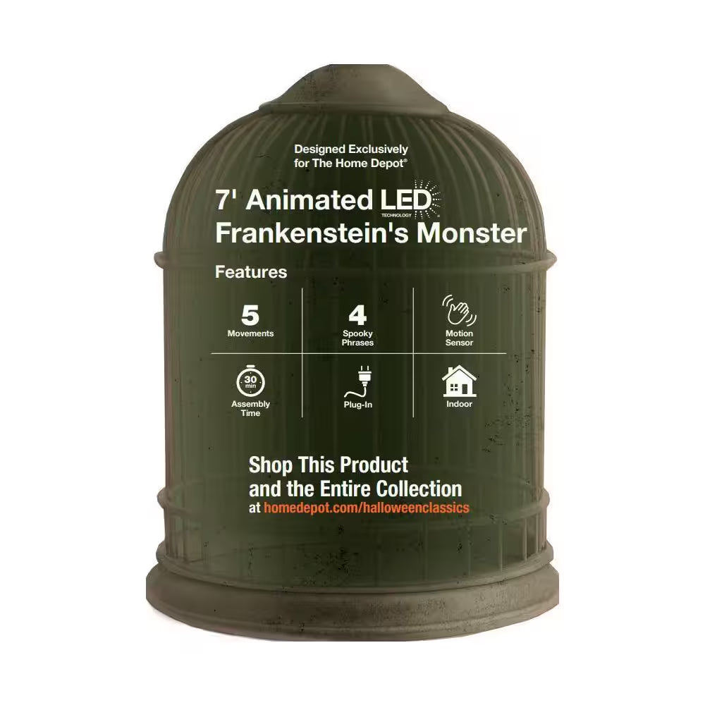 7 FT Animated LED Frankenstein'S Monster