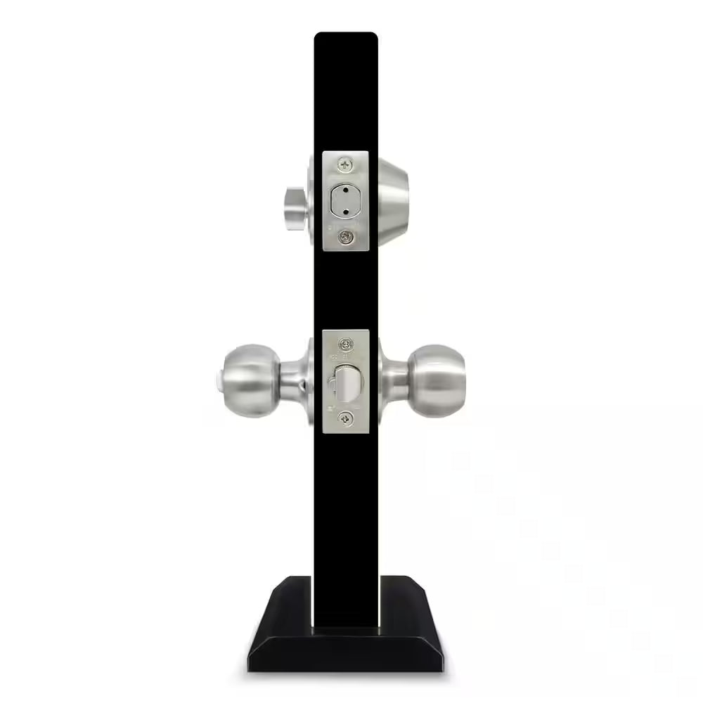 Stainless Steel Entry Door Knob Combo Lock Set with Deadbolt and 6 Keys