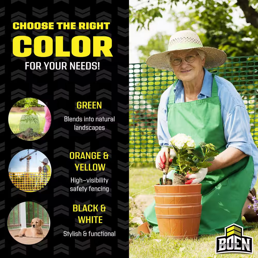 4 Ft. X 100 Ft. Green Construction Snow/Safety Barrier Fence