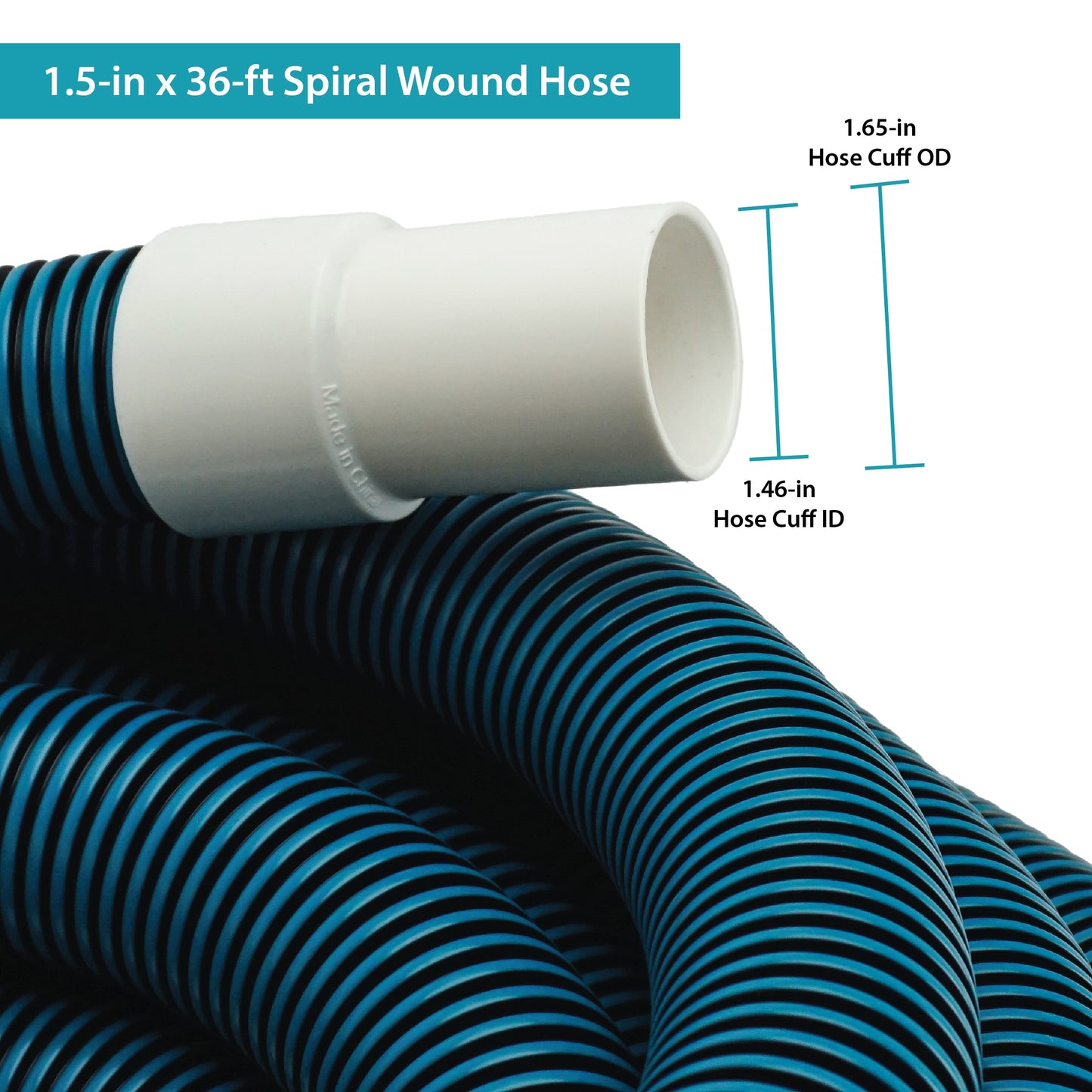 1.5-In X 36-Ft Vinyl Vacuum Hose