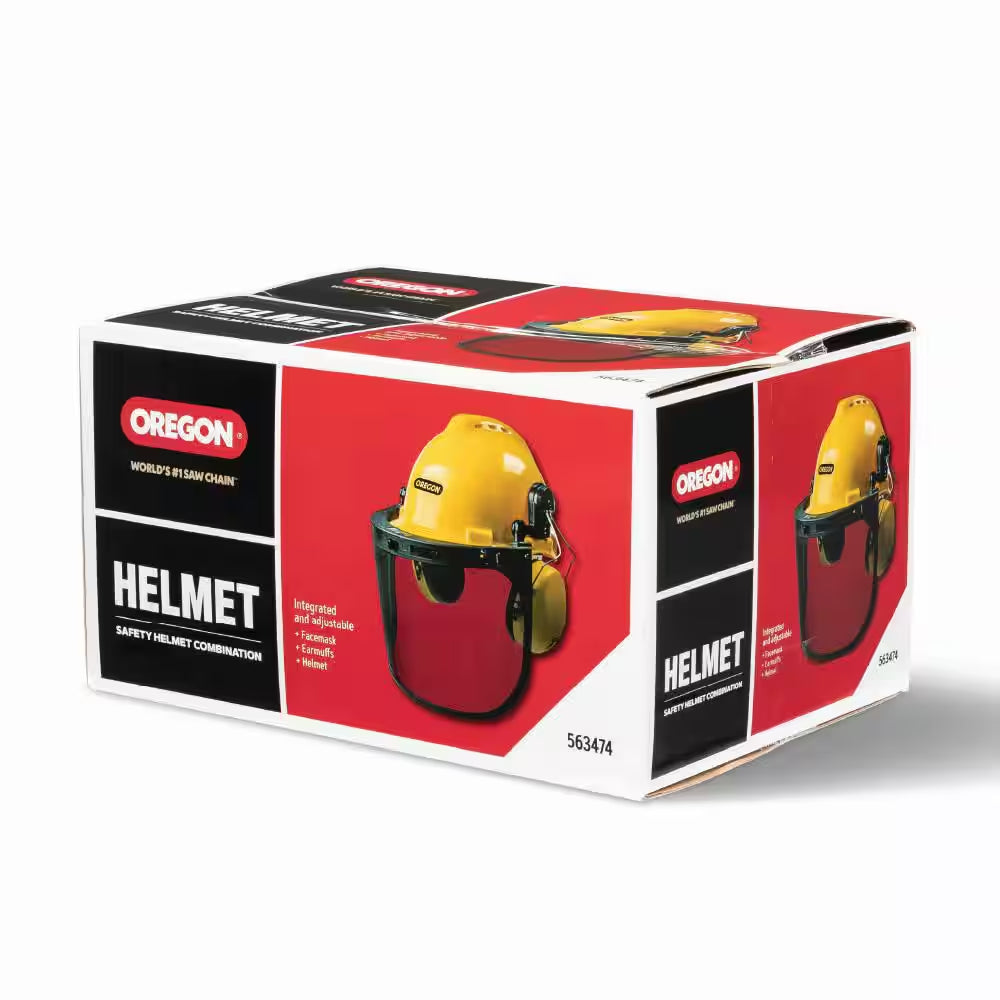 Chainsaw Safety Helmet Combination, Includes Helmet, Visor and Ear Protection