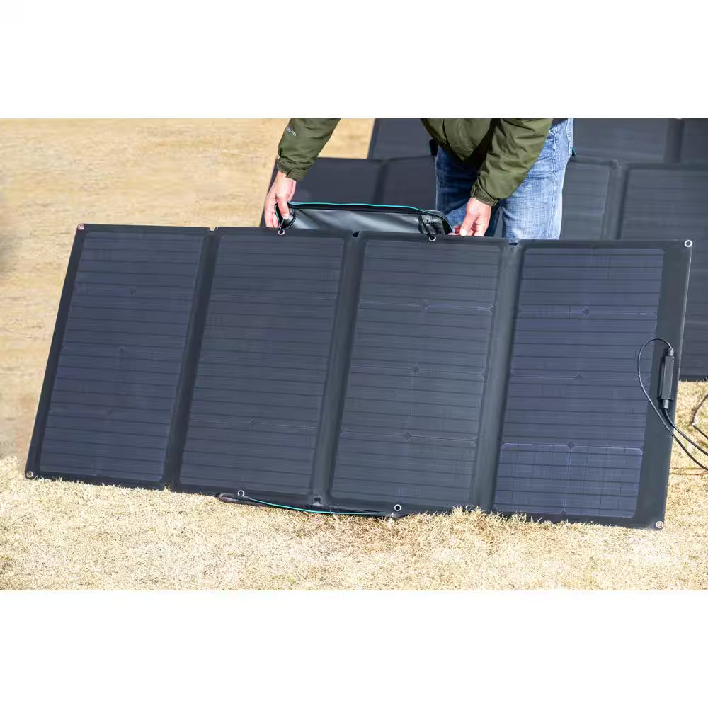 160-Watt Portable Solar Panel, Foldable Solar Charger Chainable for Power Station/Generator, Waterproof for Outdoors