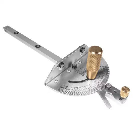 Steel and Brass Premium Miter Gauge, 27 Angle Stops for Table Saws, Router Tables, Band Saws and Woodworking Tools