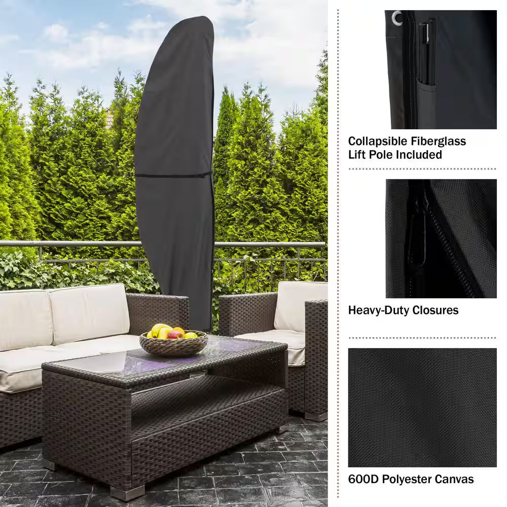 Offset Outdoor Umbrella Cover - Heavy-Duty Waterproof Protection up to 11.5 Ft round or 7.5 Ft Square