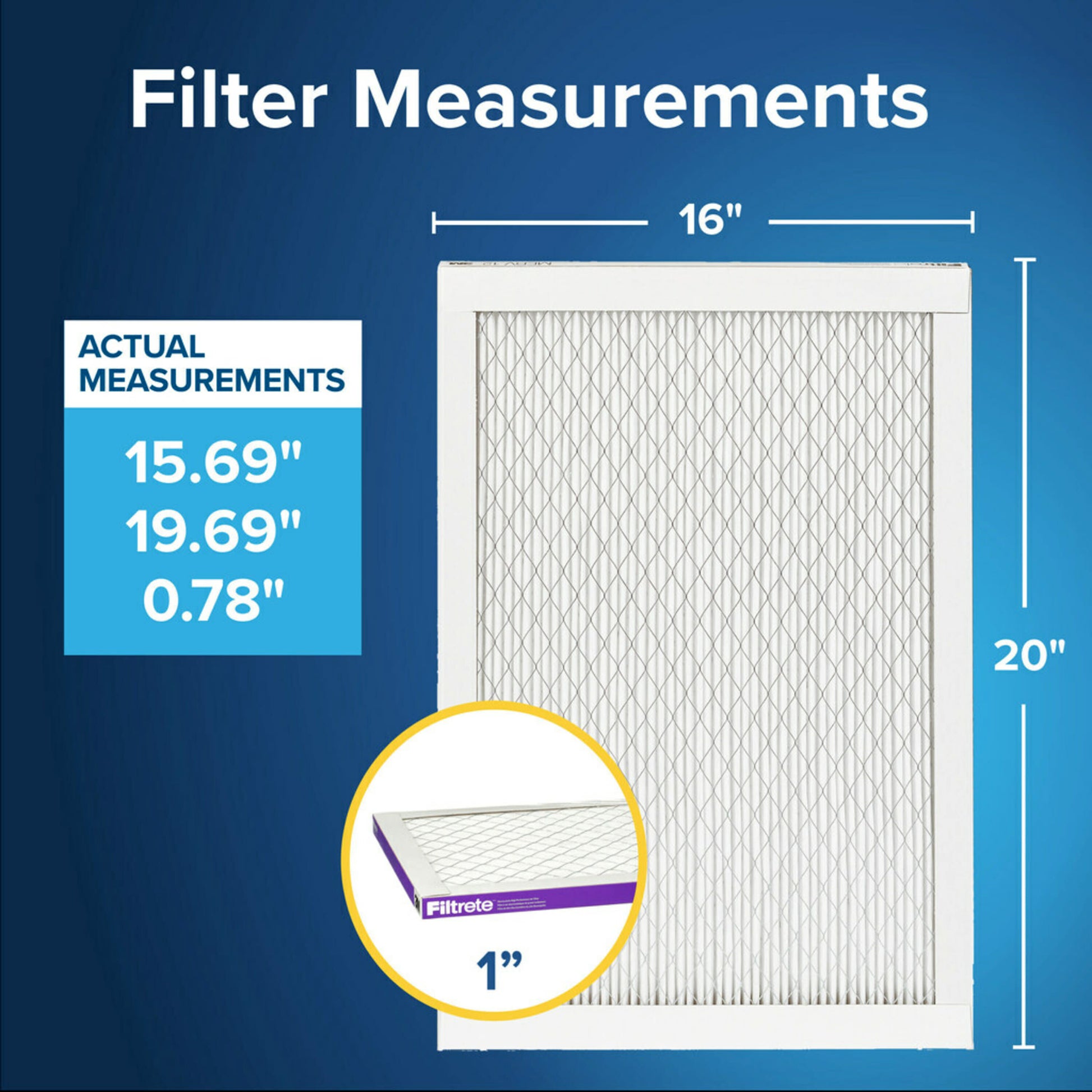 16 X 20 X 1 MERV 12 1500 MPR Allergen, Bacteria and Virus Electrostatic Pleated Air Filter 2 -Pack