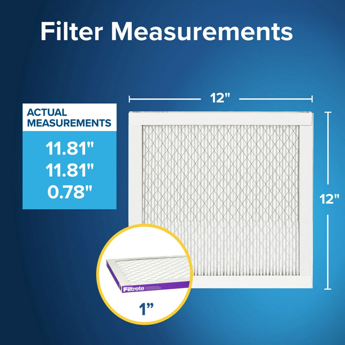 12 X 12 X 1 MERV 12 1500 MPR Allergen, Bacteria and Virus Electrostatic Pleated Air Filter 2 -Pack