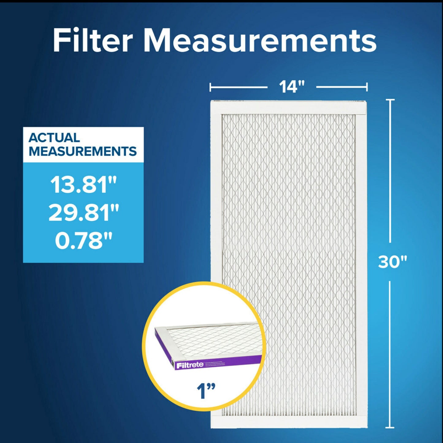14 X 30 X 1 MERV 12 1500 MPR Allergen, Bacteria and Virus Electrostatic Pleated Air Filter 2 -Pack