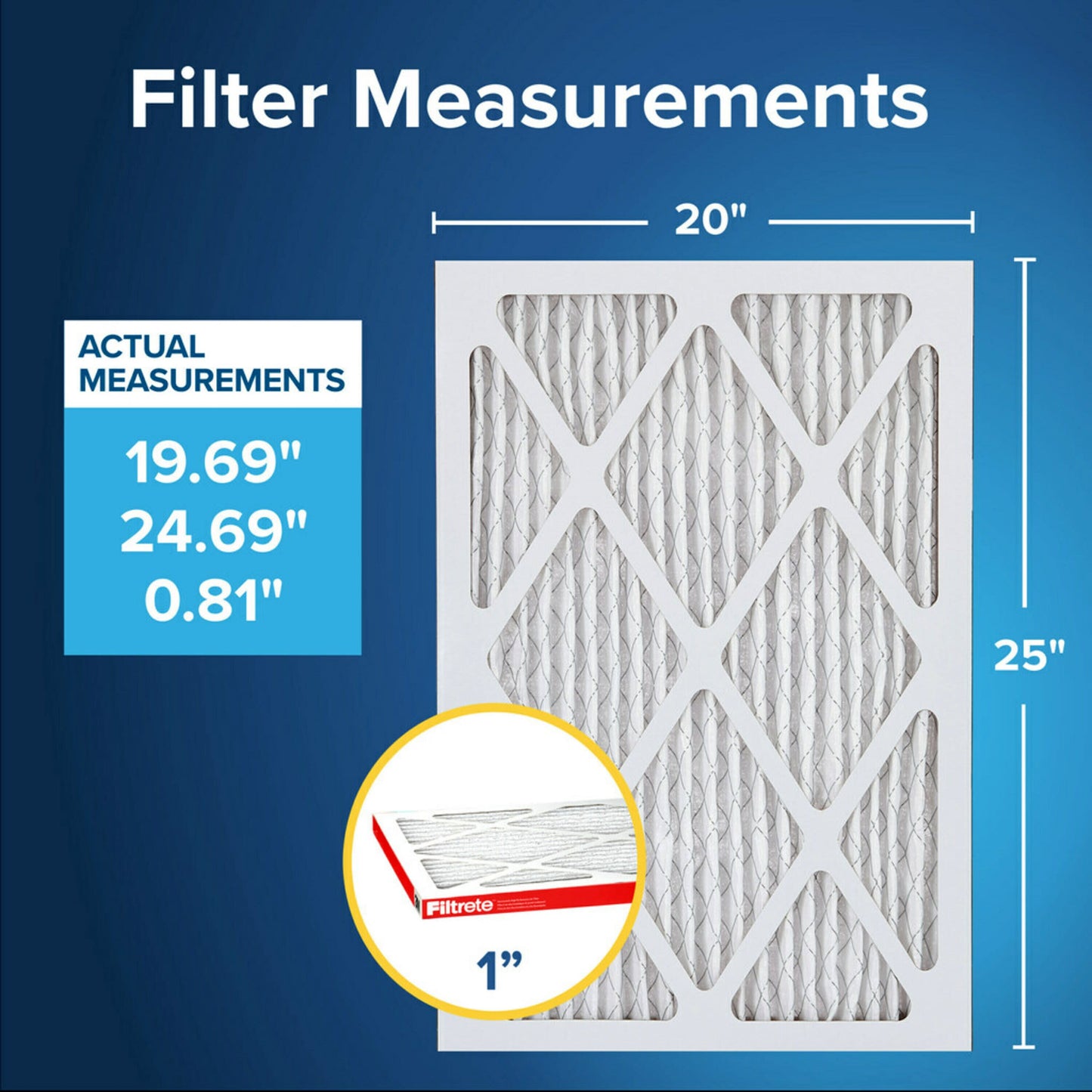 20 X 25 X 1 MERV 11 1085 MPR Allergen Defense Electrostatic Pleated Air Filter 4 -Pack
