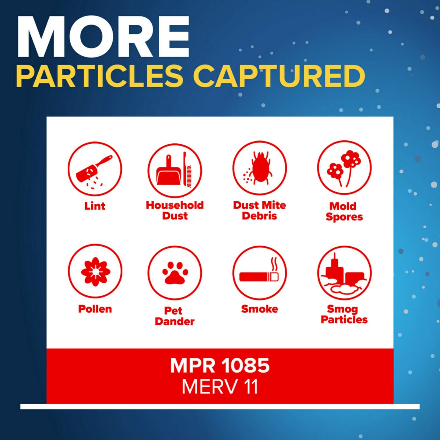 16 X 25 X 1 MERV 11 1085 MPR Allergen Defense Extra Electrostatic Pleated Air Filter 4 -Pack