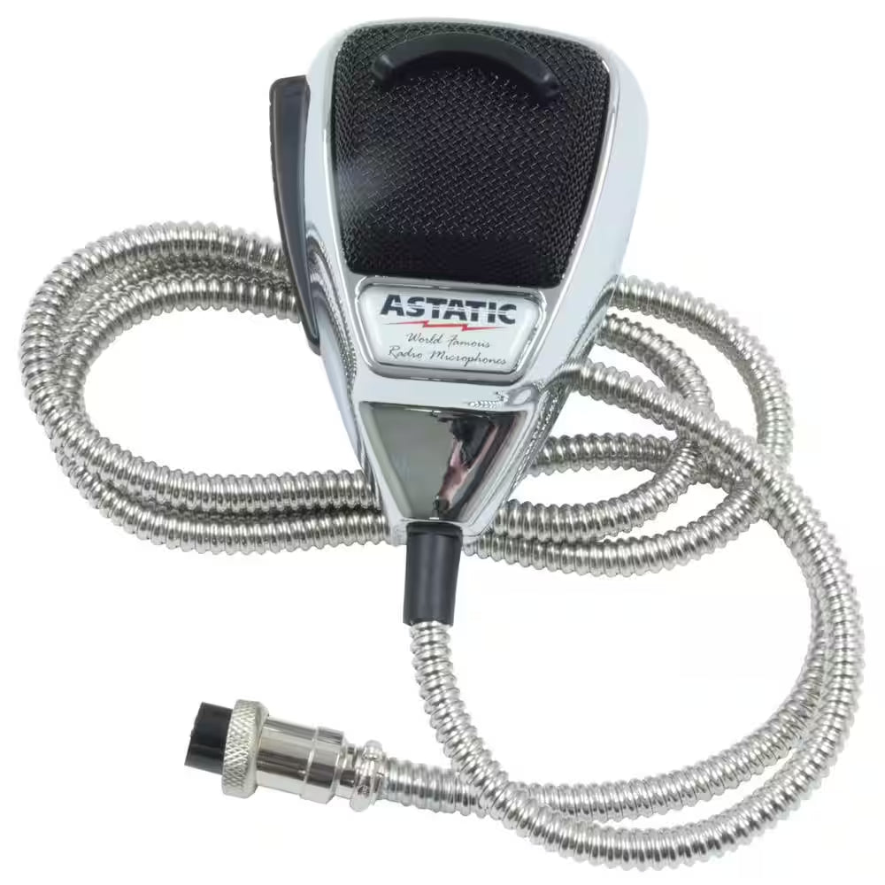 636L Noise Canceling 4-Pin CB Microphone in Chrome Edition