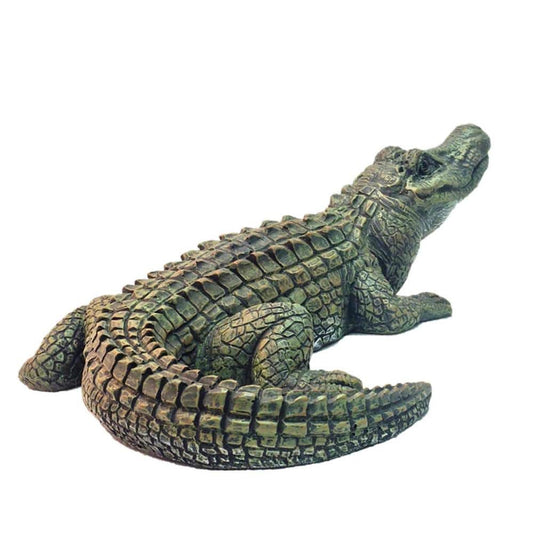 22 In. Gator the Alligator Bronze Patina Collectible Beach Statue