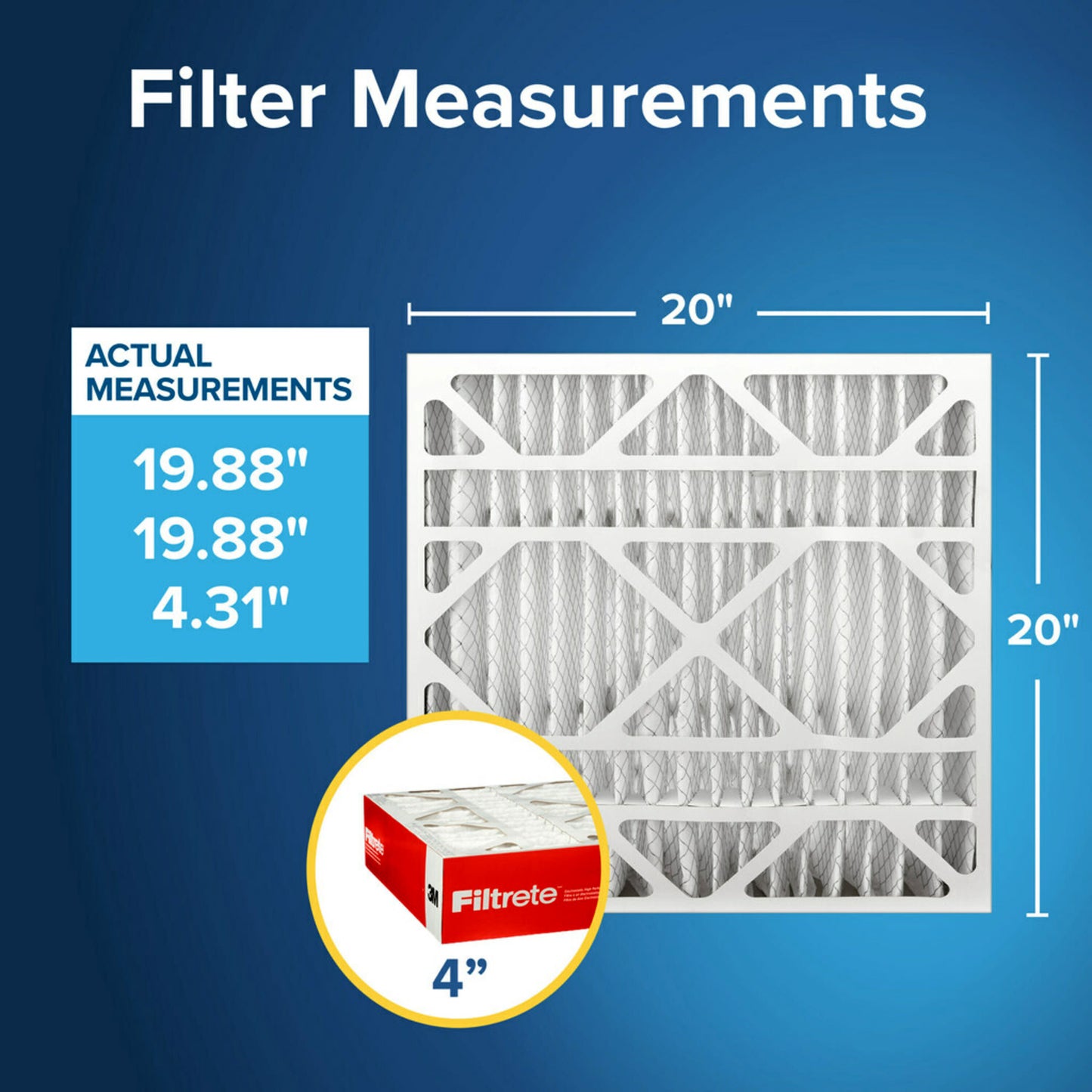 20 X 20 X 4 MERV 11 1000 MPR Allergen Defense Electrostatic Pleated Air Filter 2 -Pack