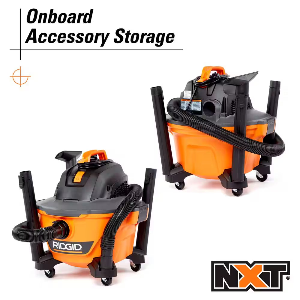 6 Gal. 3.5 Peak HP NXT Shop Vacuum Wet Dry Vac with General Debris Filter, Locking Hose and Attachments HD06001