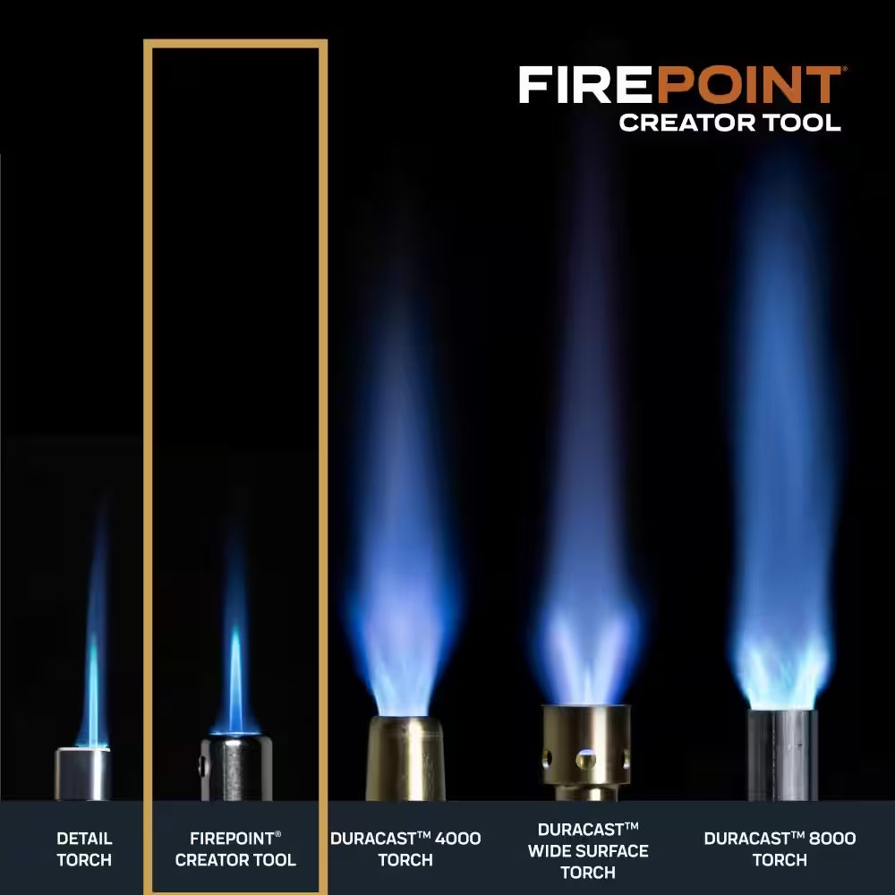 Firepoint Creator Tool Compatible W/Map-Pro Gas and Propane Gas with 41In Flexible Extended Hose and Fuel Cylinder Stand