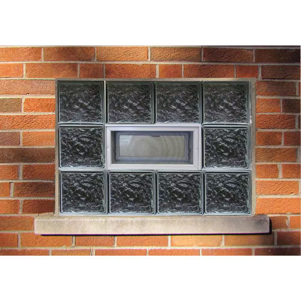 Cortina 4 In. Thick Series 8 In. X 8 In. X 4 In. (8-Pack) Ice Pattern Glass Block (Actual 7.75 X 7.75 X 3.88 In.)