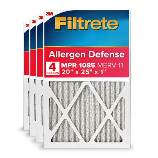 20 X 25 X 1 MERV 11 1085 MPR Allergen Defense Electrostatic Pleated Air Filter 4 -Pack