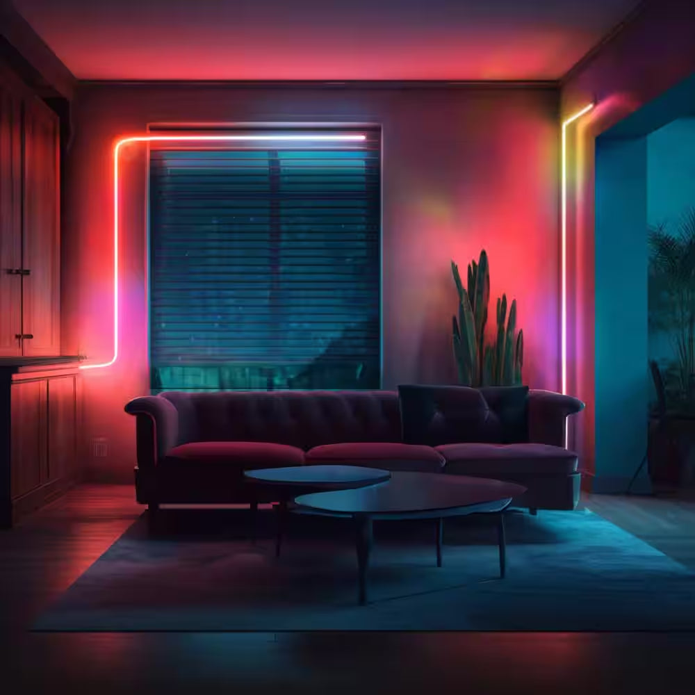 16 Ft. Smart Multi-Color RGBW Wi-Fi Plug-In Neon Flex Integrated LED Strip Light Works with Alexa/Google/Homekit/Siri
