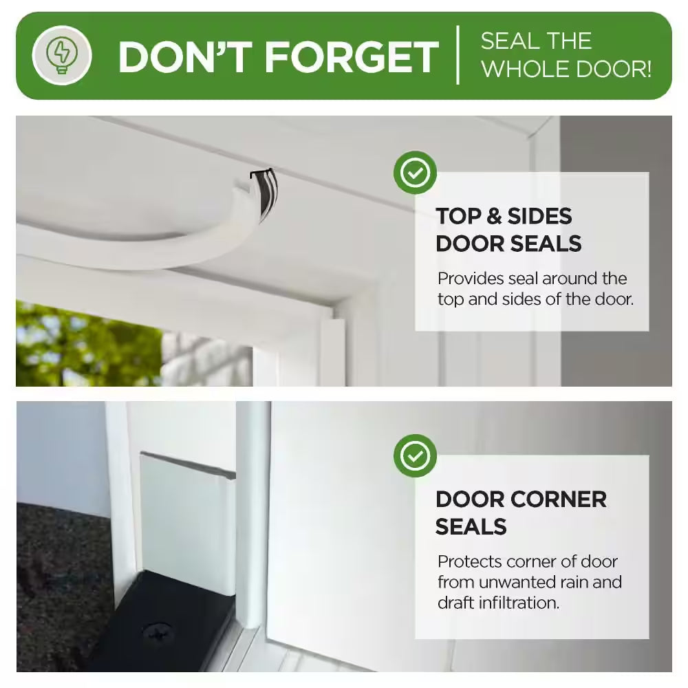 36 In. Brown Vinyl U-Shape Deny Slide-On under Door Seal