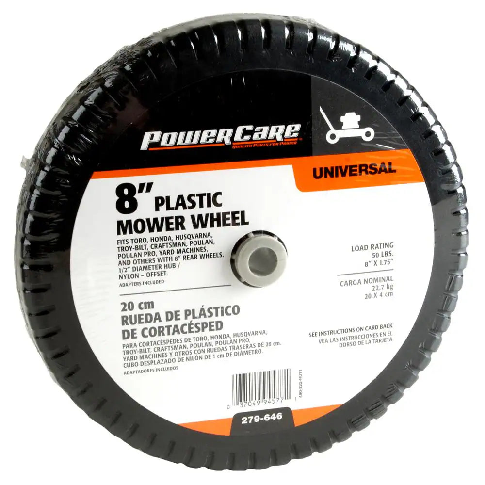 8 In. X 1.75 In. Universal Plastic Wheel for Lawn Mowers