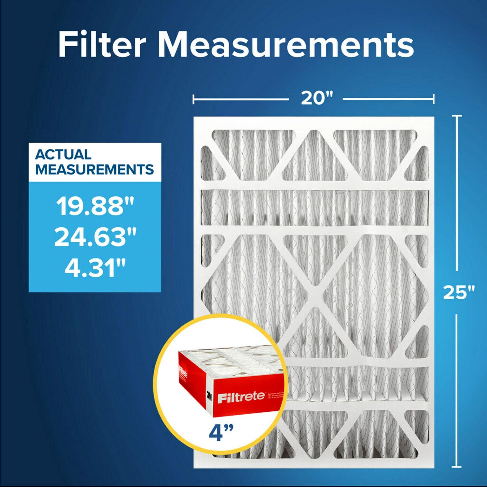 20 X 25 X 4 MERV 11 1000 MPR Allergen Defense Electrostatic Pleated Air Filter 2 -Pack