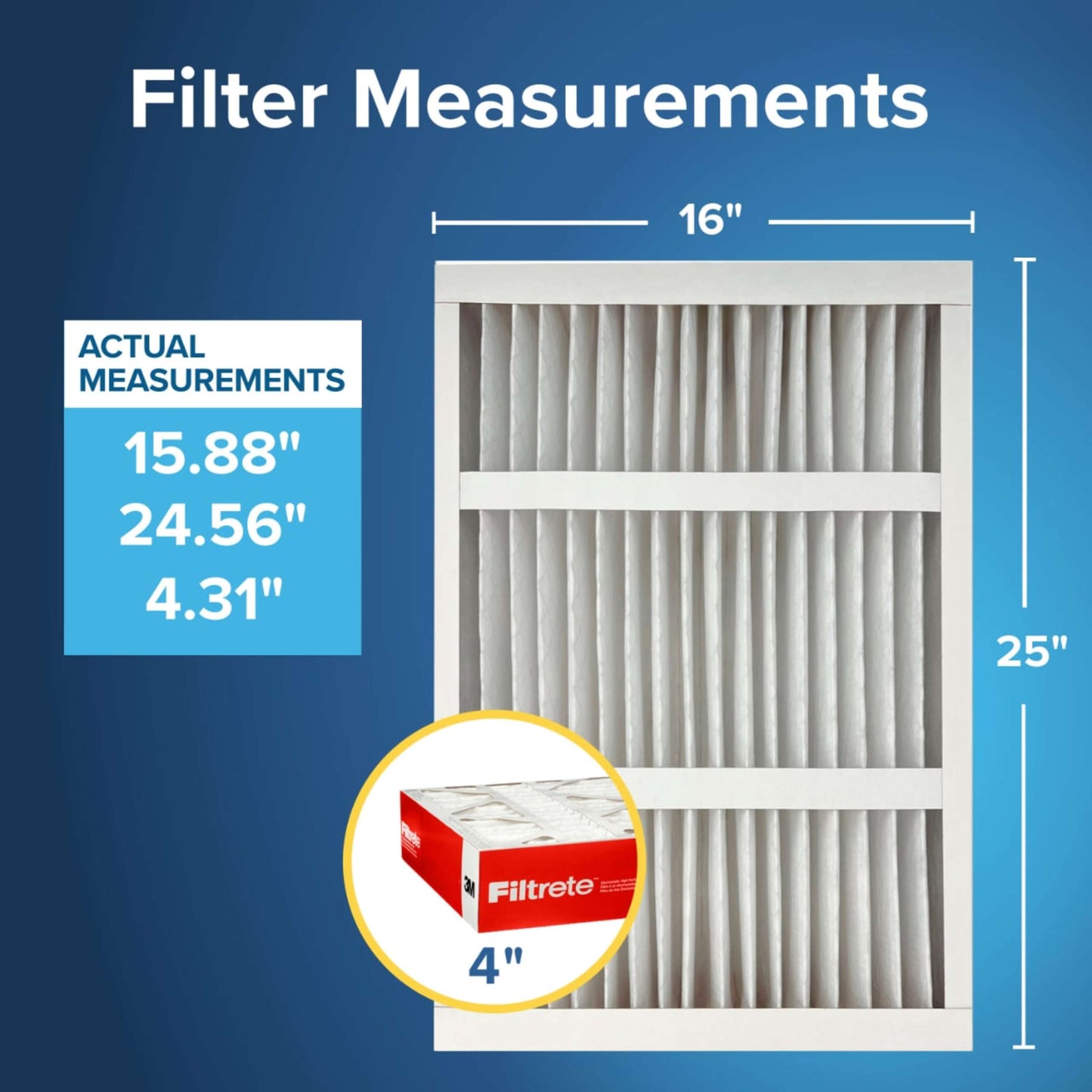 16 X 25 X 4 MERV 11 1000 MPR Allergen Defense Electrostatic Pleated Air Filter 2 -Pack