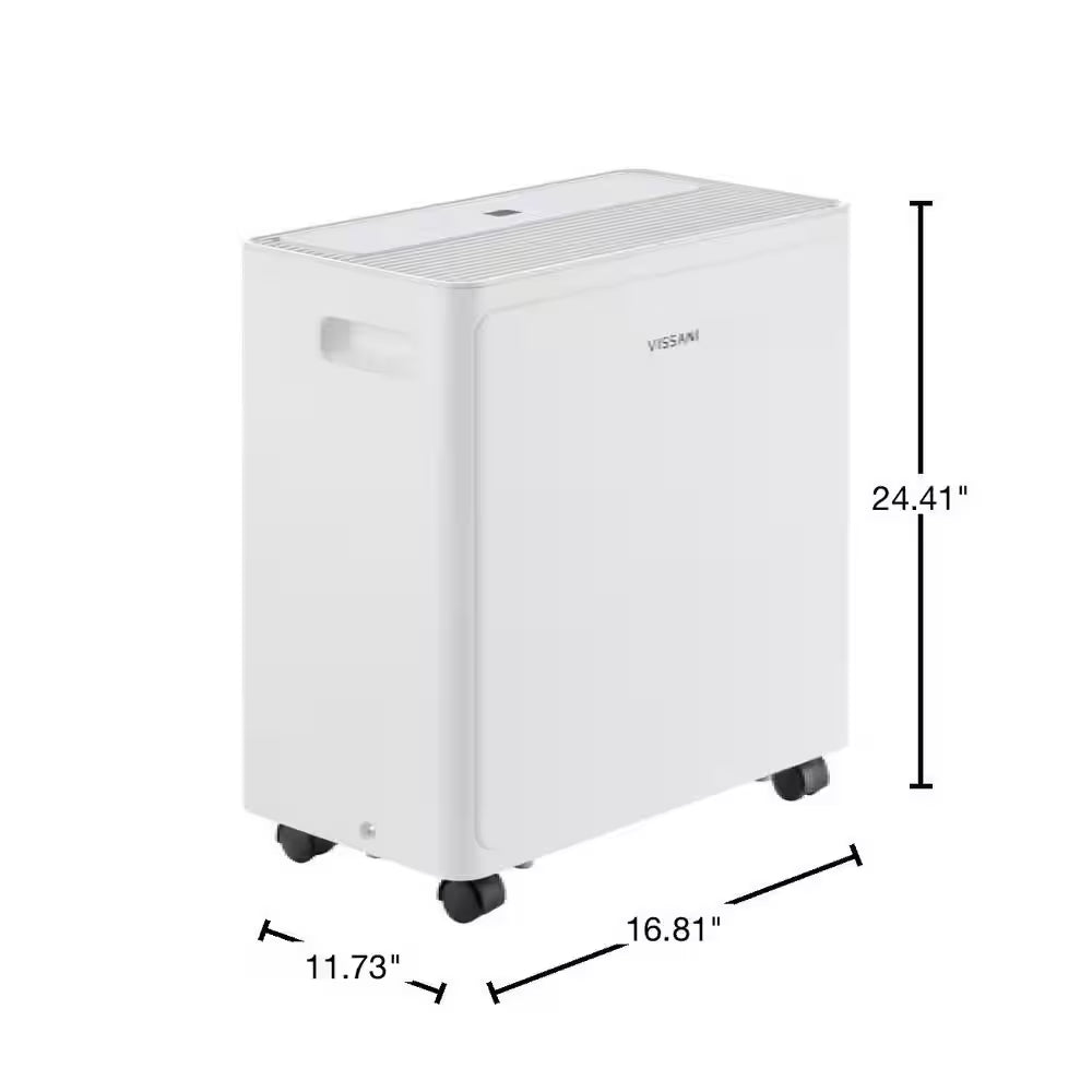 25 Pt. Dehumidifier up to 1,500 Sq. Ft. ENERGY STAR for Basement, Garage, or Wet Rooms in White