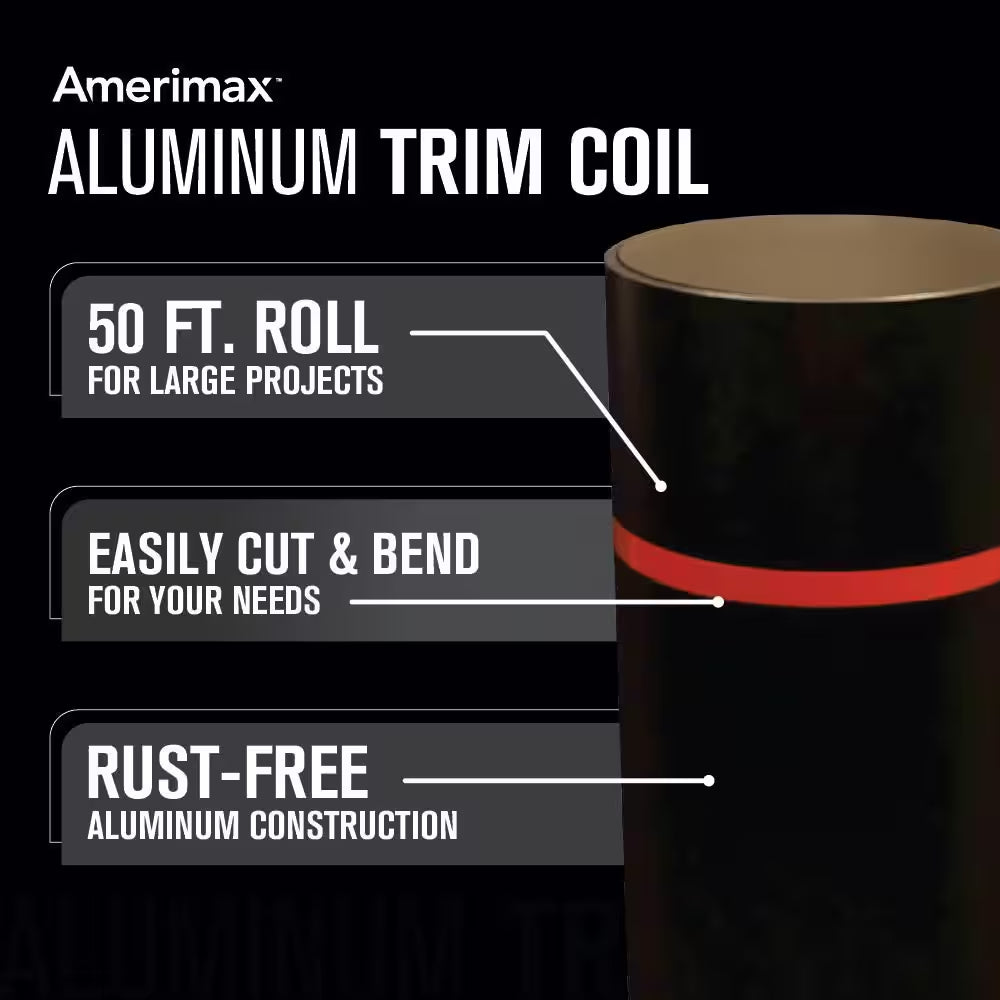 24 In. X 50 Ft. Black over Bronze Aluminum Trim Coil