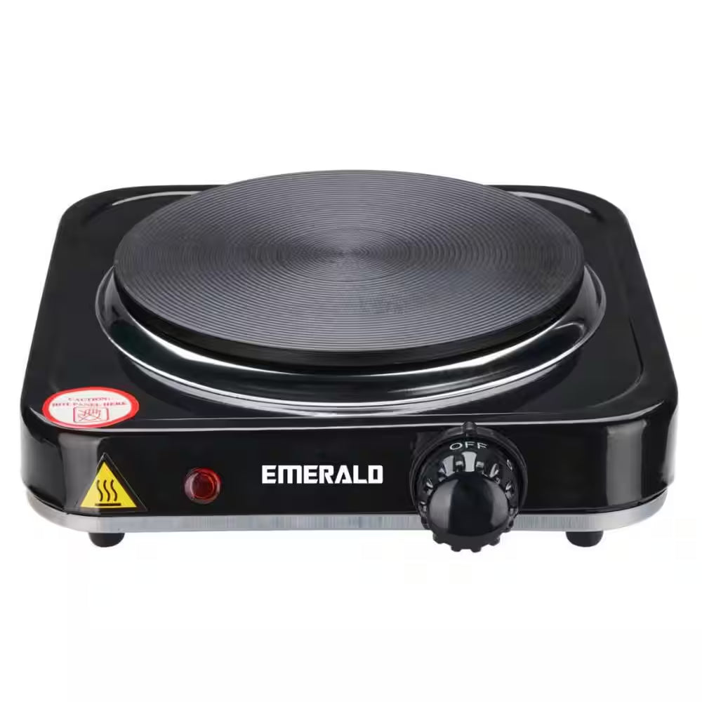 1000W Single Burner 6.1 In. Black Electric Hot Plate Stove