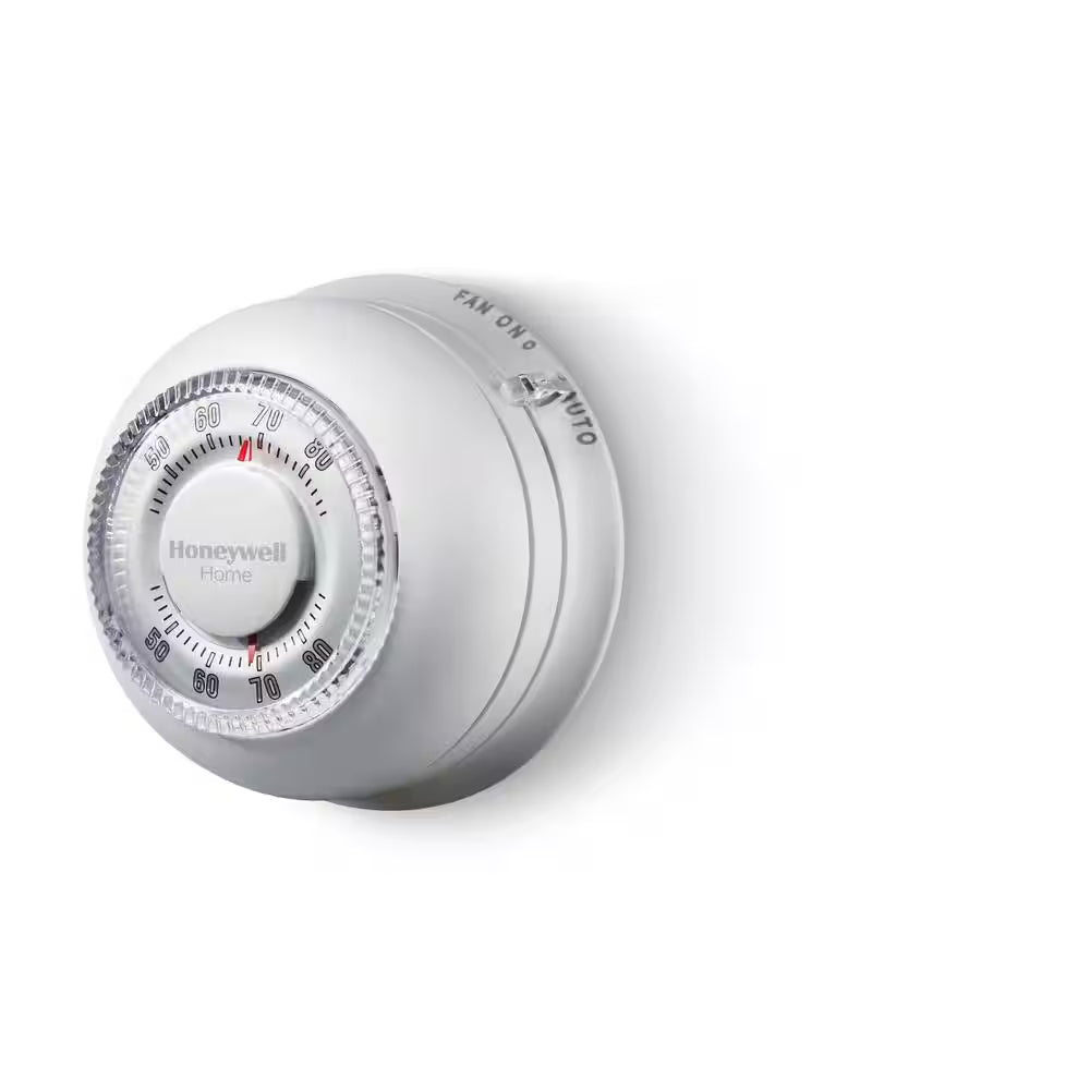 Round Non-Programmable Thermostat with 1H/1C Single Stage Heating and Cooling