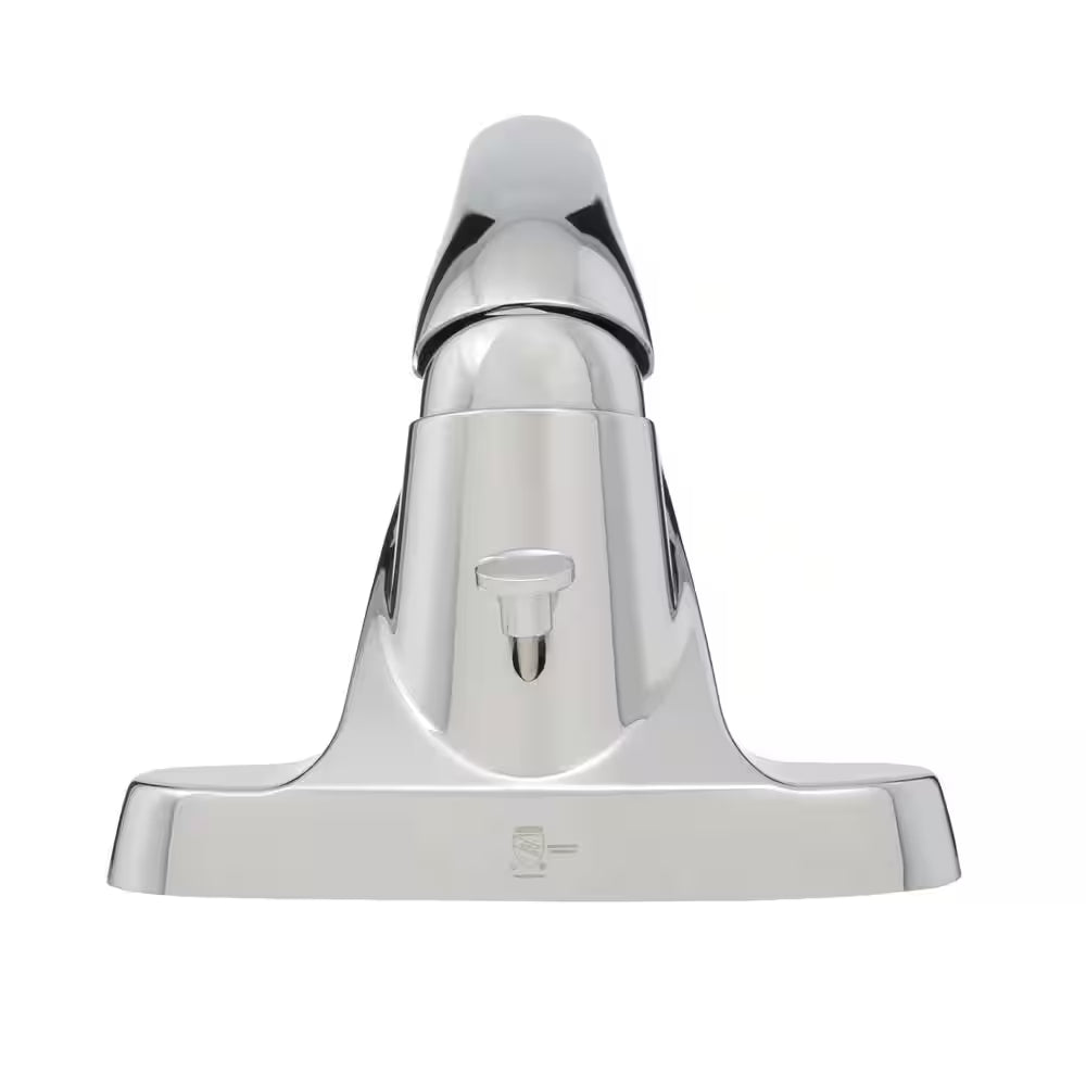 Aragon 4 In. Centerset Single-Handle Low-Arc Bathroom Faucet in Polished Chrome