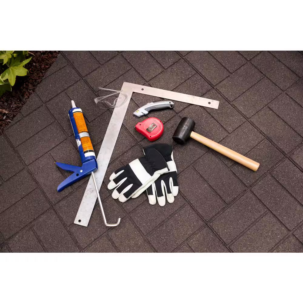 16 In. X 16 In. X 5/8 In. Brown Smartloc Rubber Paver (9-Pack)