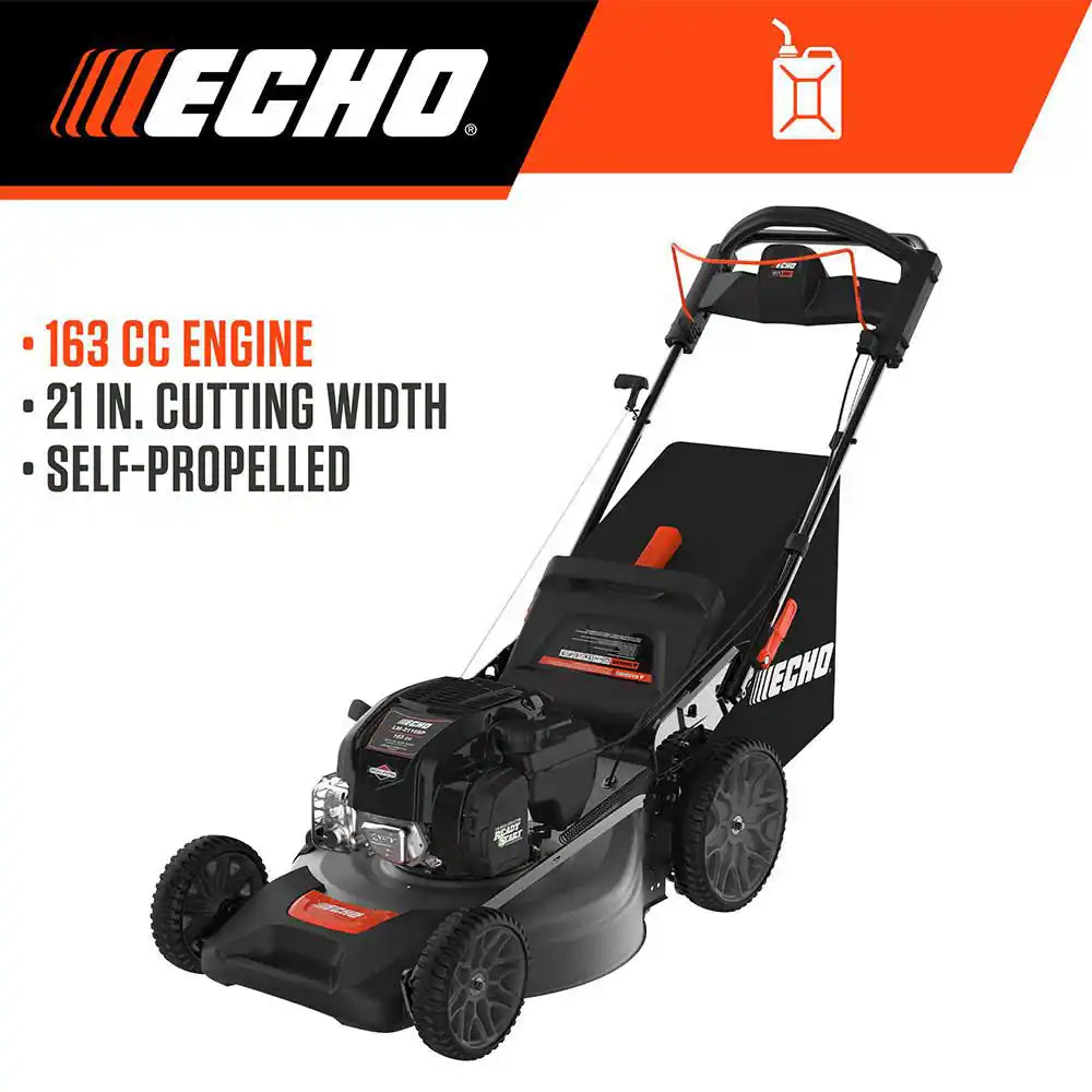 21 In. 163 Cc Briggs and Stratton Gas 3-In-1 One Blade RWD Self-Propelled Walk behind Lawn Mower W/ 7 Height Adjustments