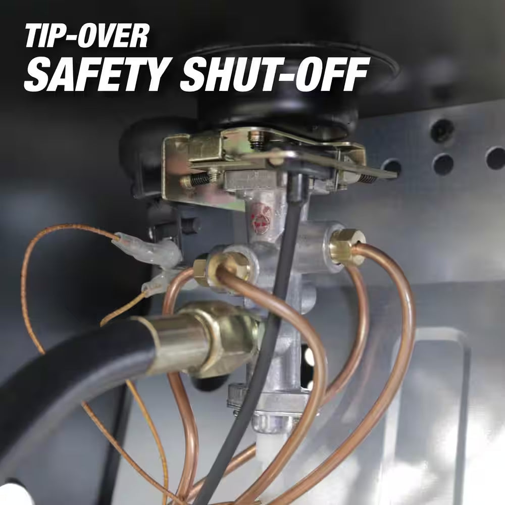 18,000 BTU Cabinet Propane Outdoor Space Heater with Hose and Regulator