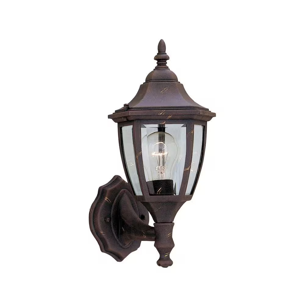 Waterbury 14.25 In. Autumn Gold 1-Light Outdoor Line Voltage Wall Sconce with No Bulb Included