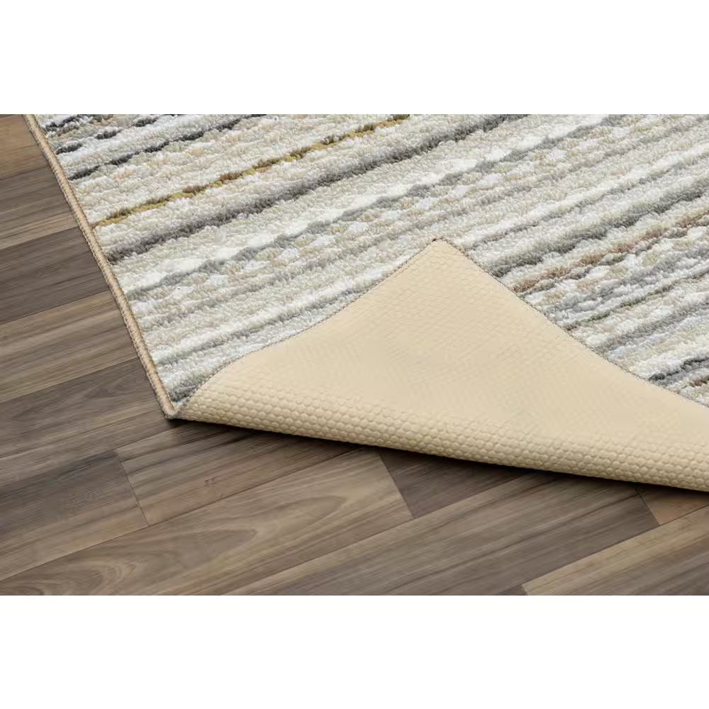 Carnival Stripe Random Earth Tone 7 Ft. 6 In. X 9 Ft. 3 In. Area Rug