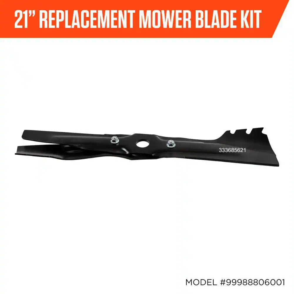 21 In. 190 Cc Briggs and Stratton Gas 3-In-1 Dual Blade RWD Self-Propelled Lawn Mower with Single Lever Deck Adjustment
