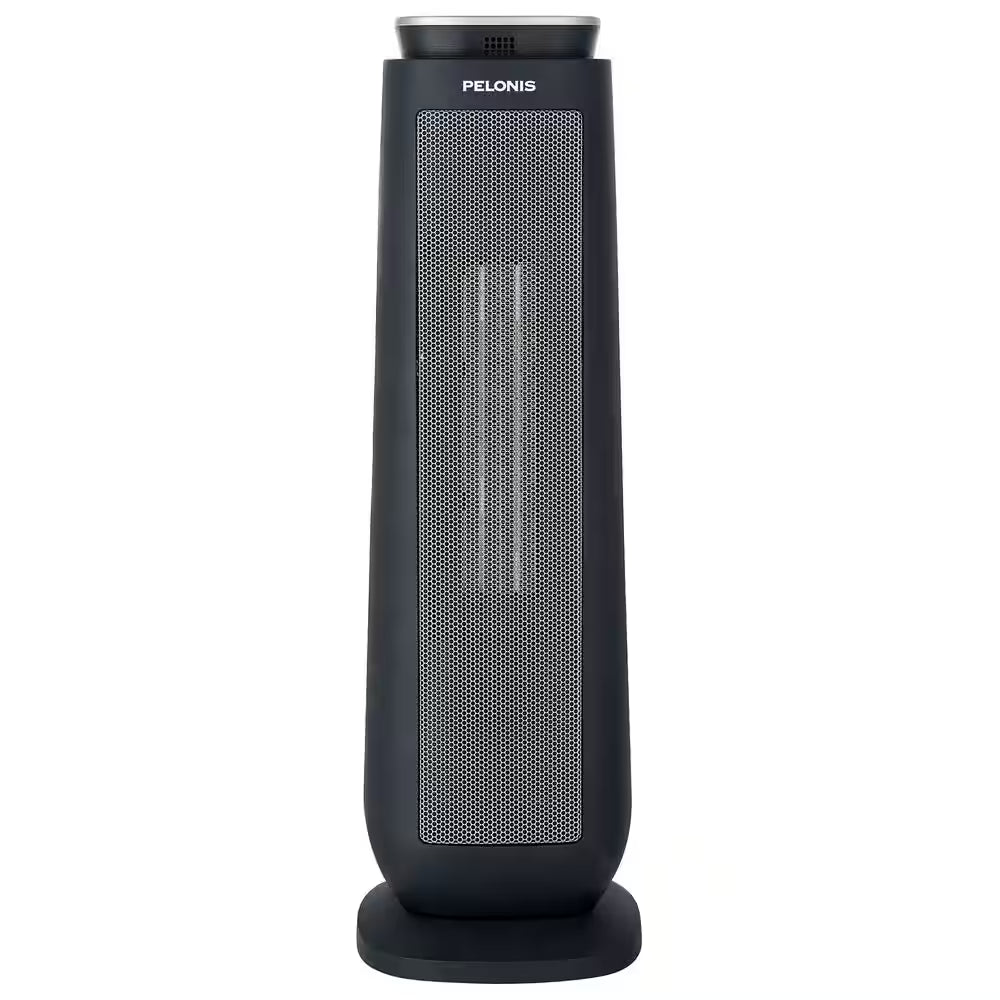 1500-Watt 23 In. Digital Tower Indoor Ceramic Heater Quiet Operation W/ Safety Overheat Protection and Fan Mode in Black