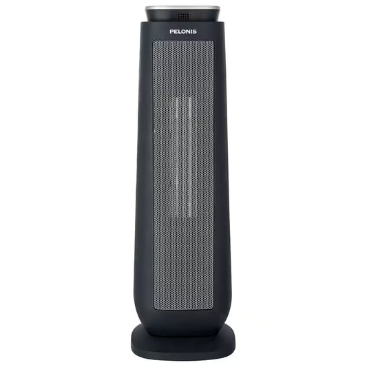 1500-Watt 23 In. Digital Tower Indoor Ceramic Heater Quiet Operation W/ Safety Overheat Protection and Fan Mode in Black