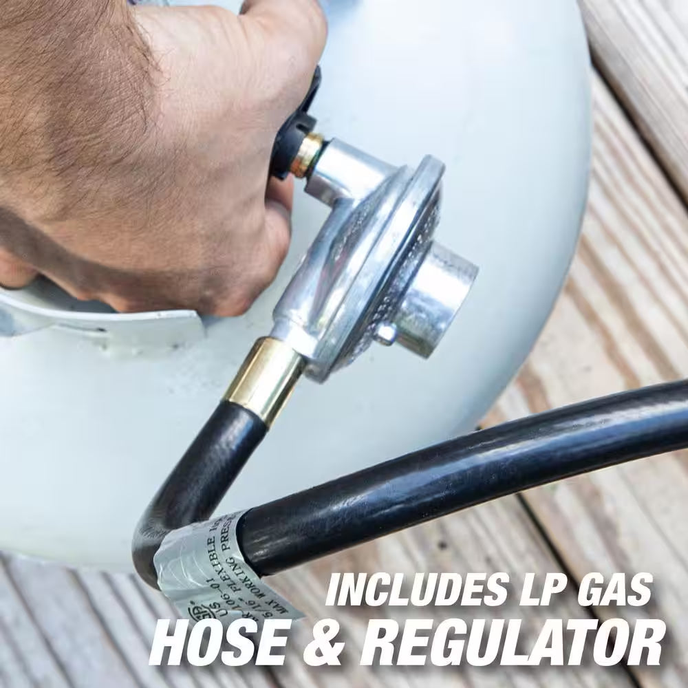 18,000 BTU Cabinet Propane Outdoor Space Heater with Hose and Regulator