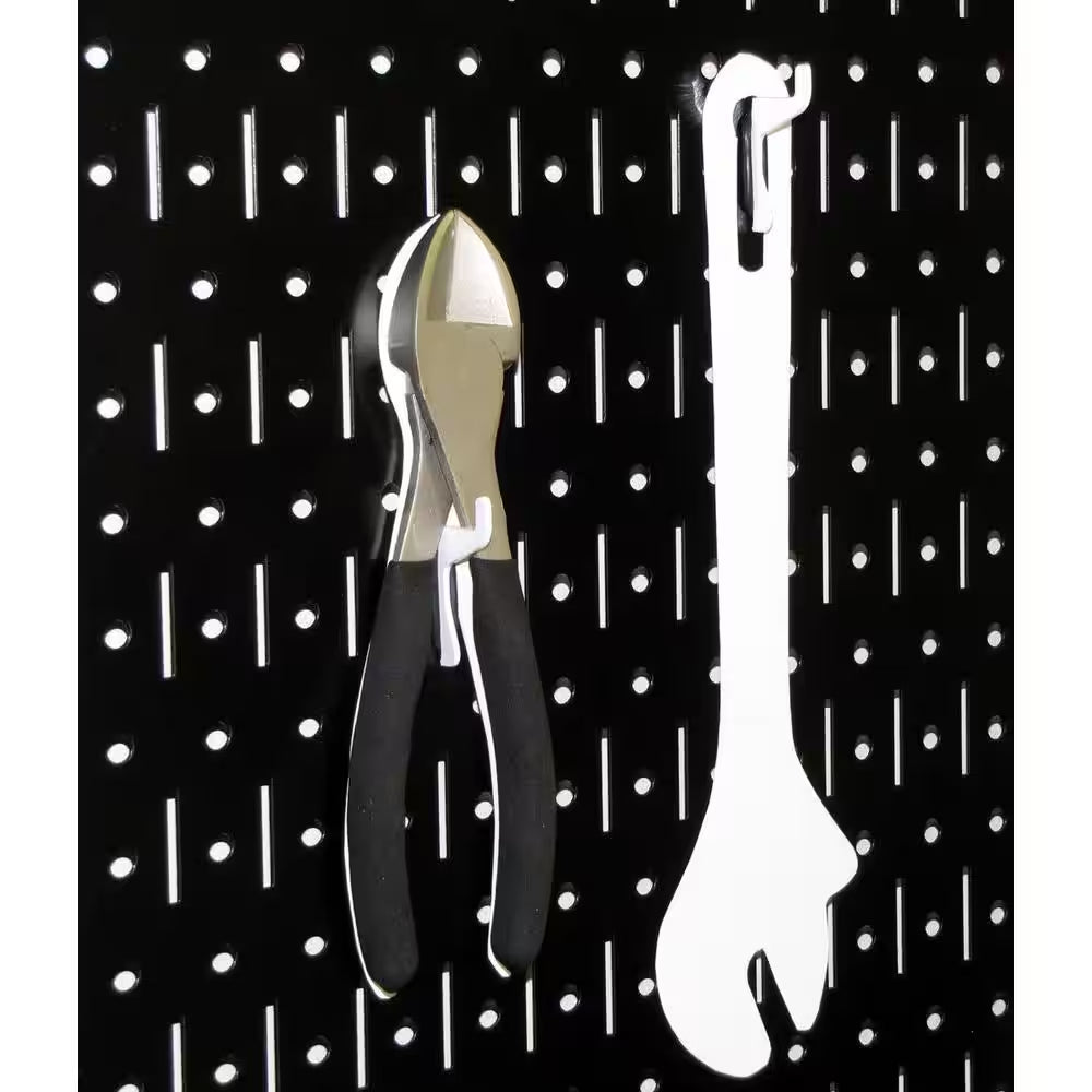 32 In. X 48 In. Metal Pegboard Standard Tool Storage Kit with Black Pegboard and Black Peg Accessories