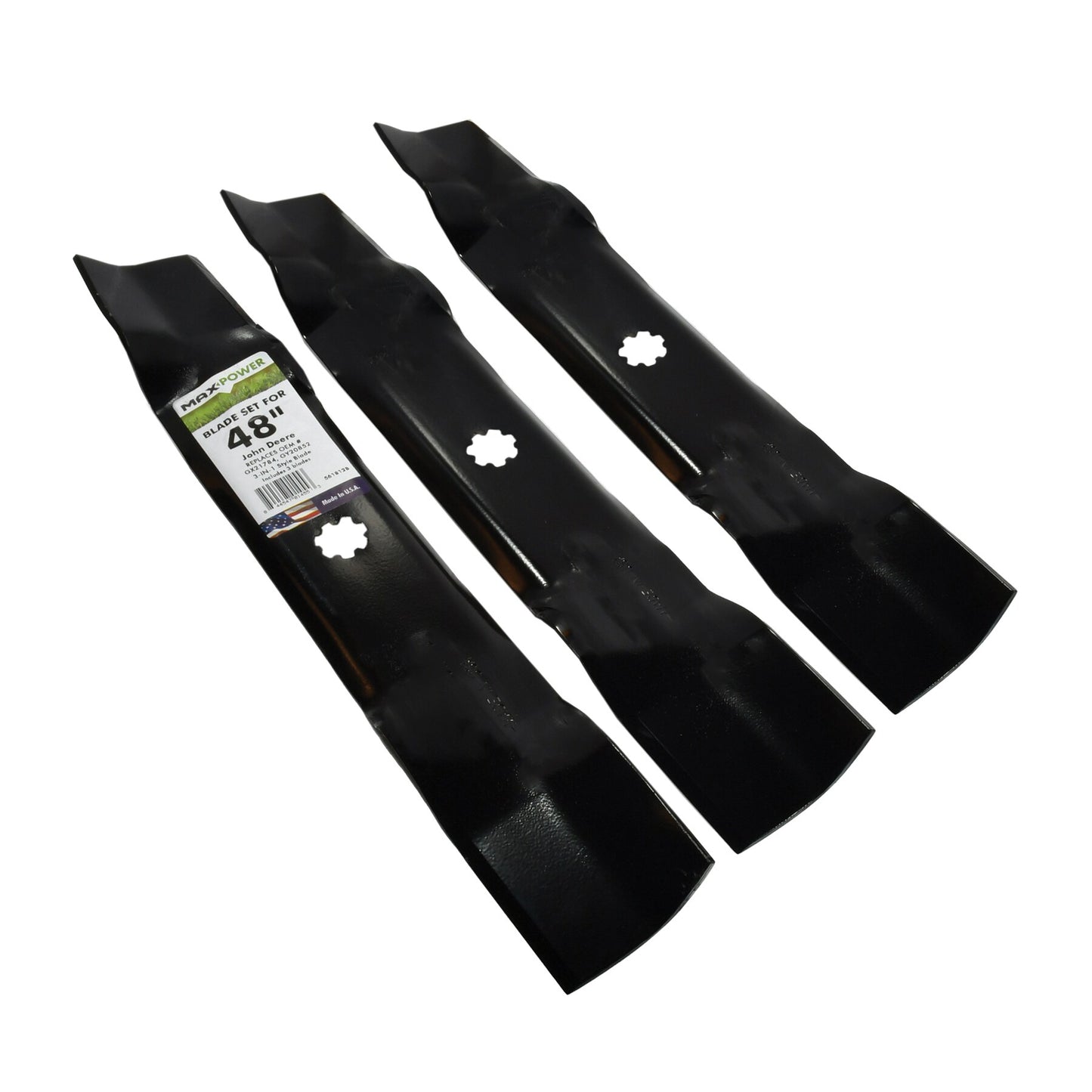 48-In Deck Standard Mower Blade for Riding Lawn 3 -Pack AM137757, AM141035, GX21784, GY20852