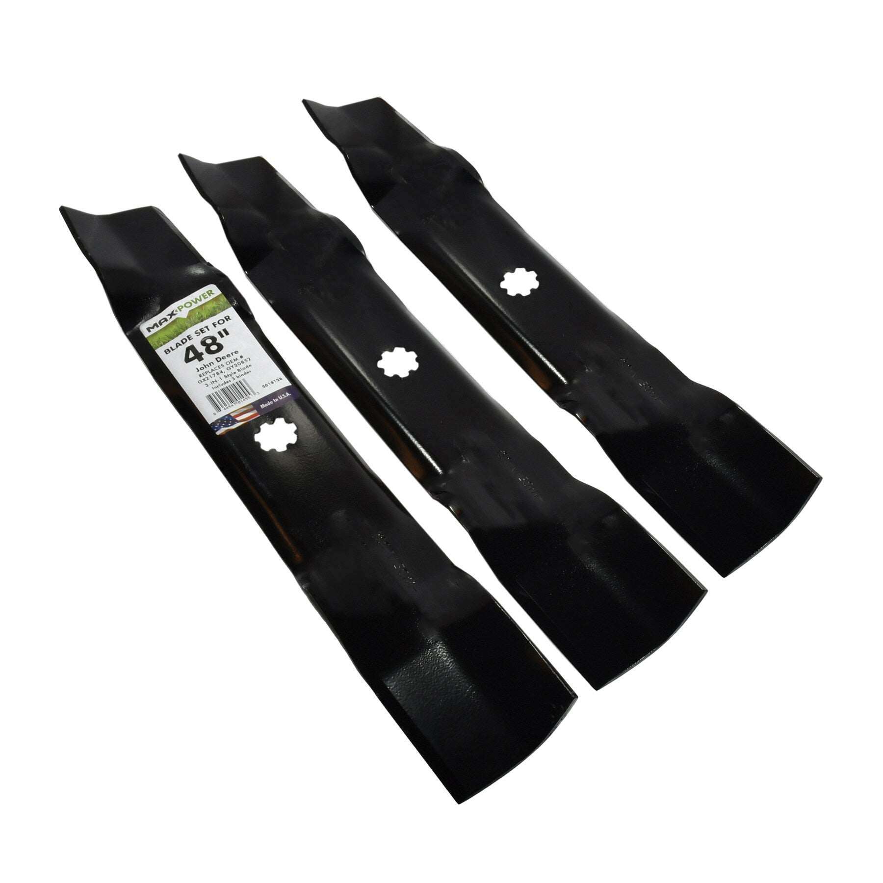 48-In Deck Standard Mower Blade for Riding Lawn 3 -Pack AM137757, AM141035, GX21784, GY20852
