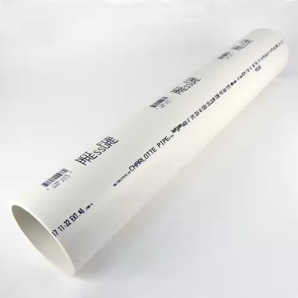 4 In. X 2 Ft. PVC Schedule 40 DWV Foam Core Pipe