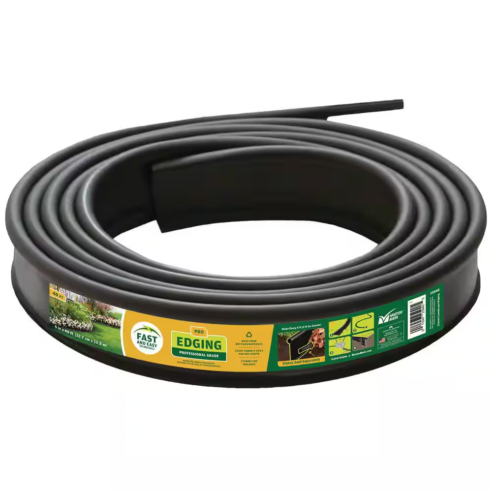 Pro 40 Ft. X 5 In. Coiled Landscape Edging with Stakes