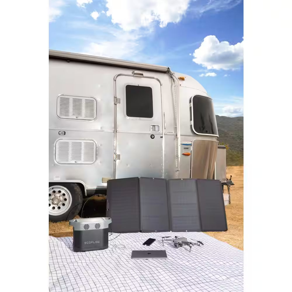 160-Watt Portable Solar Panel, Foldable Solar Charger Chainable for Power Station/Generator, Waterproof for Outdoors